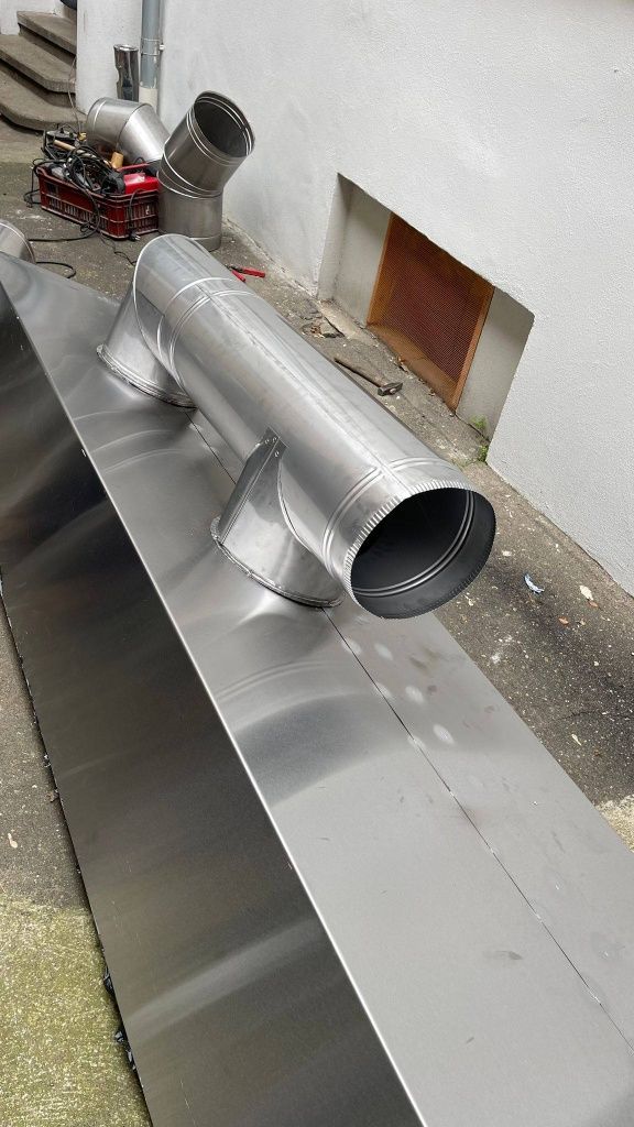 Horn cos de fum  tubulatura hota de inox