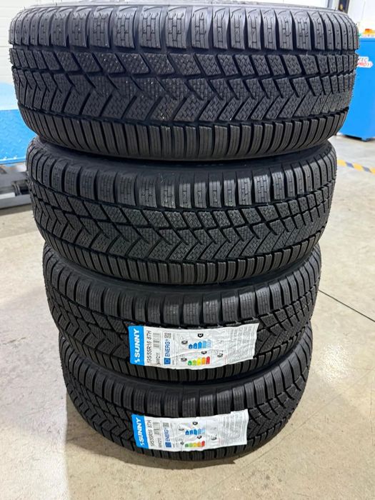 Jante Dacia Logan + anvelope iarna ptr Dacia Logan , 4 jante otel 6.5X16 4X100 Et40+4 anvelope iarna noi Sunny 195 55 r16