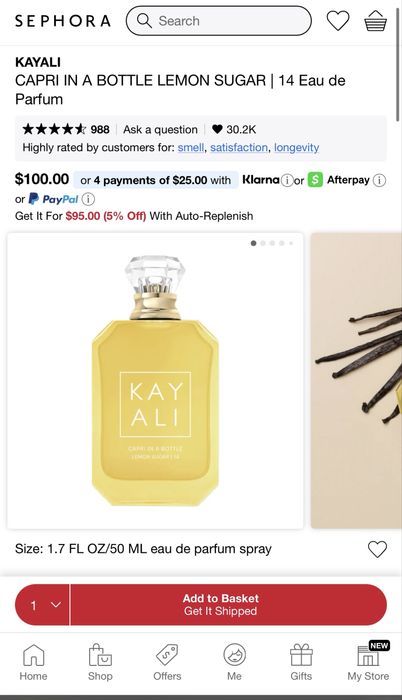 Kayali Capri in a Bottle Lemon Sugar