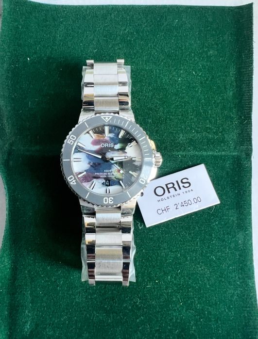 Ceas ORIS Aquis Date Upcycle nou nout,original 100% !!