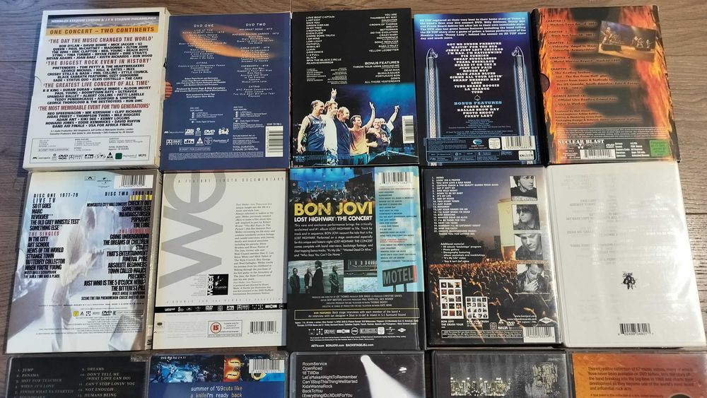 Lot DVD-uri Led Zeppelin Bon Jovi Malmsteen Status Quo Whitesnake