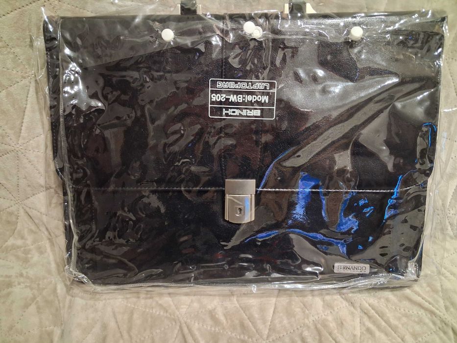 Geanta piele neagră Fernando NOUA