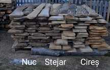 Poștă/ Scandura 4 cm grosime,  nuc, cires, stejar