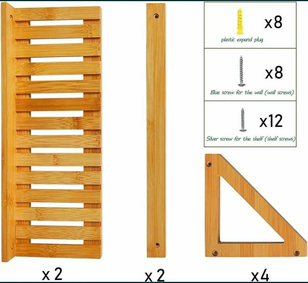 Raft de perete NIUXX, din bambus organic