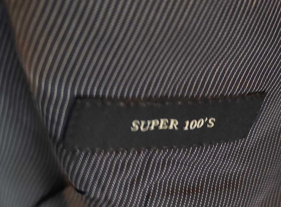 Sacou blazer de lux 42 XL Eduard Dressler lana super 100's gri antraci