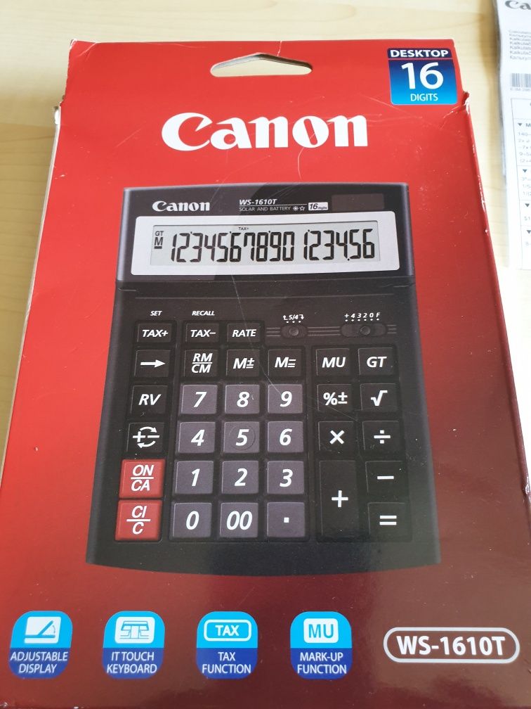 Calculator de birou CANON WS-1610T, 16 cifre, negru