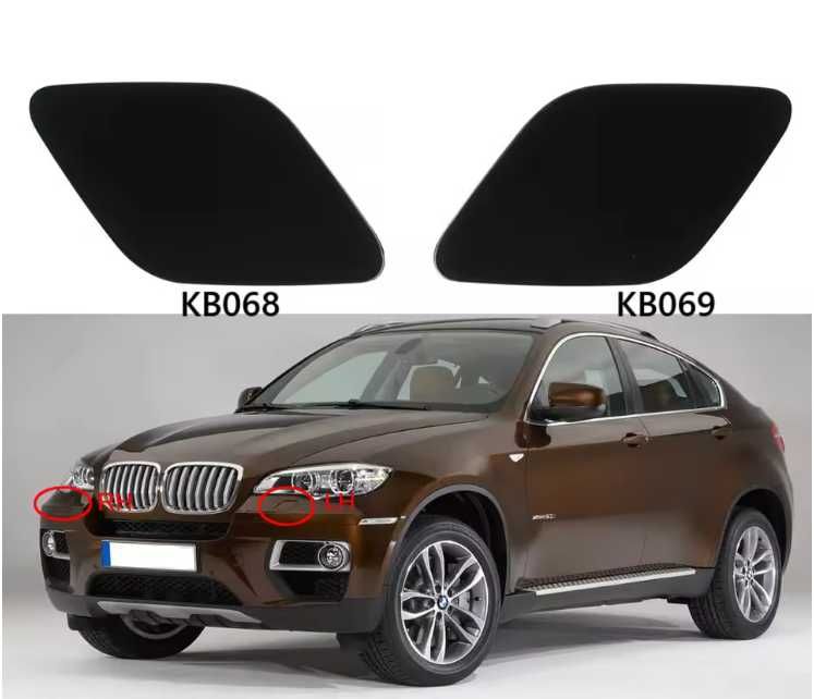 BMW X6 E71 капаче за пръскалка дюза предна броня х6 е71 E72 грундирани