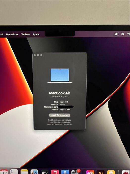 Vand macboock air m3 16gb