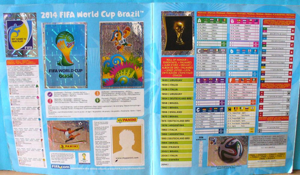 Официалния лицензиран стикер-албум FIFA World Cup Brasil'2014 Panini