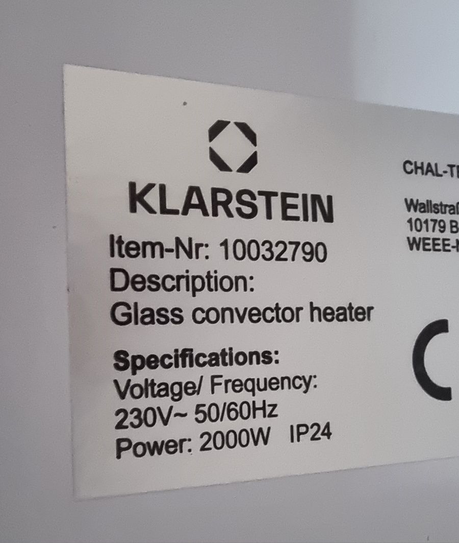 Стилен конвектор Klarstein 2000w