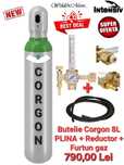 Butelie CORGON(Argon+Co2) 8L PLINA+Reductor+Furtun gaz -sudura Mig-Mag