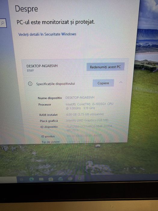 Laptop Lenovo i5 10gen 4g 256g m2 17.3 Inch