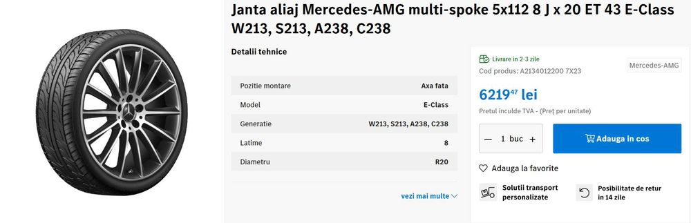 Jante R20 originale AMG