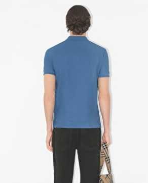 Tricou de lux slim polo 52 XL Burberry original 100% bumbac bleu