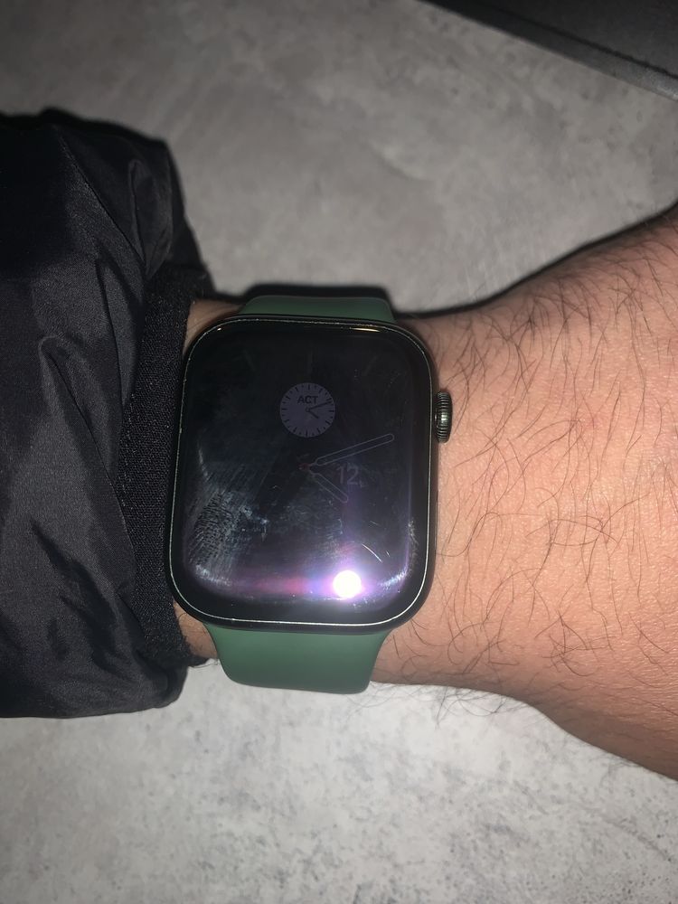 Aplle watch 7 45mm зеленый цвет