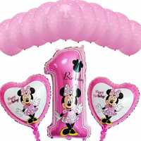 Baloane cu Minnie mouse cifra 1