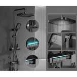 Coloana de Dus Smart, Afisaj LED,Control Termostatic,Culoare Negru-Gri