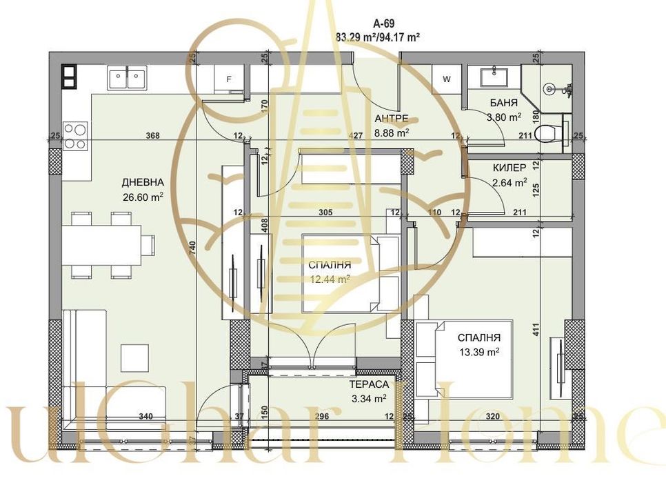 Тристаен апартамент- Владиславово