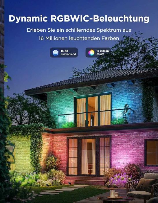 Нови 4 бройки в комплект LED прожектори Govee, IP67 водоустойчиви двор