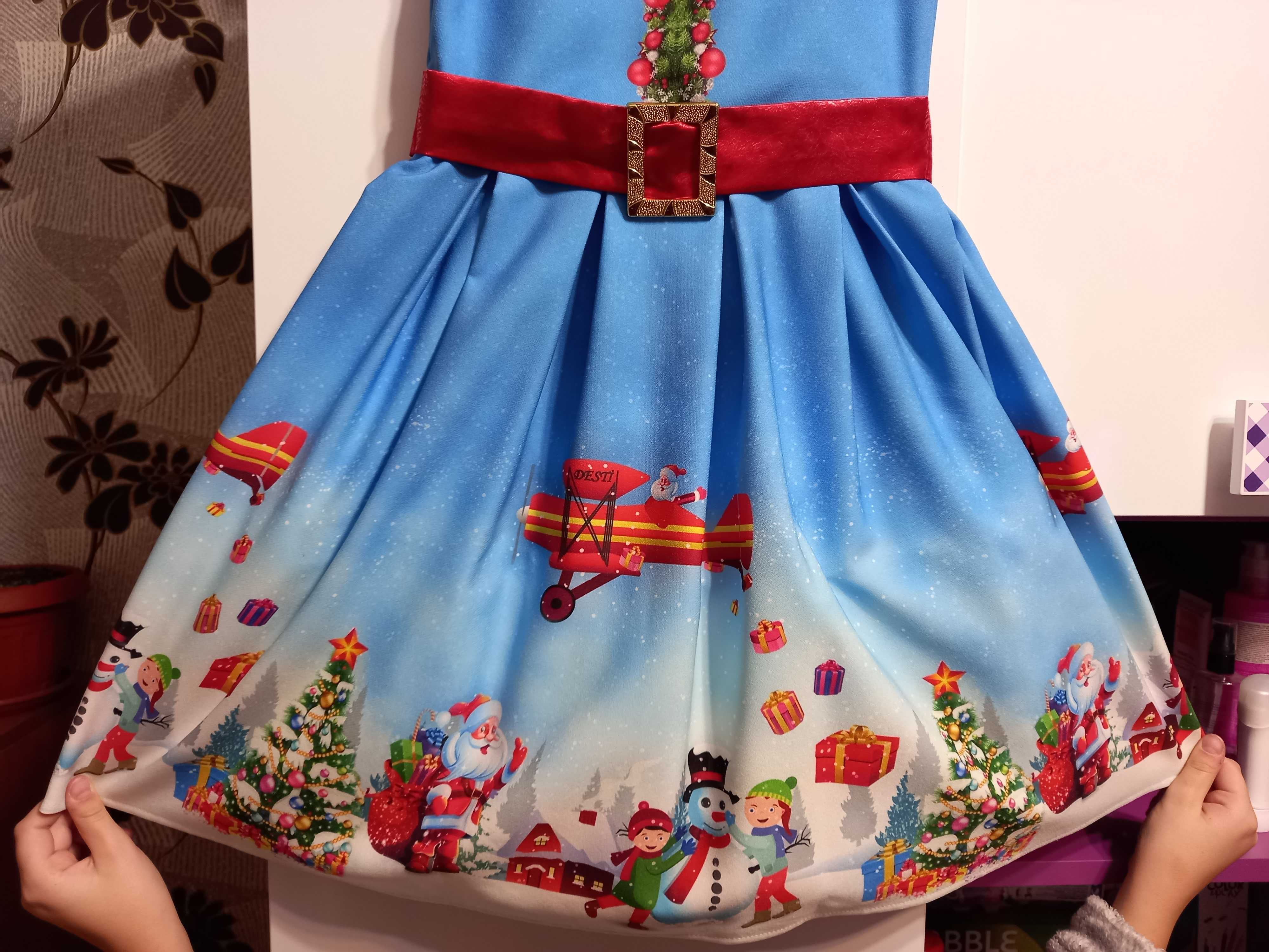 Коледна рокля за момиче - 128 размер