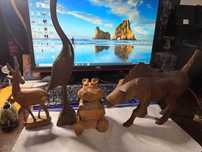 Lot vintage de 4 animale din lemn