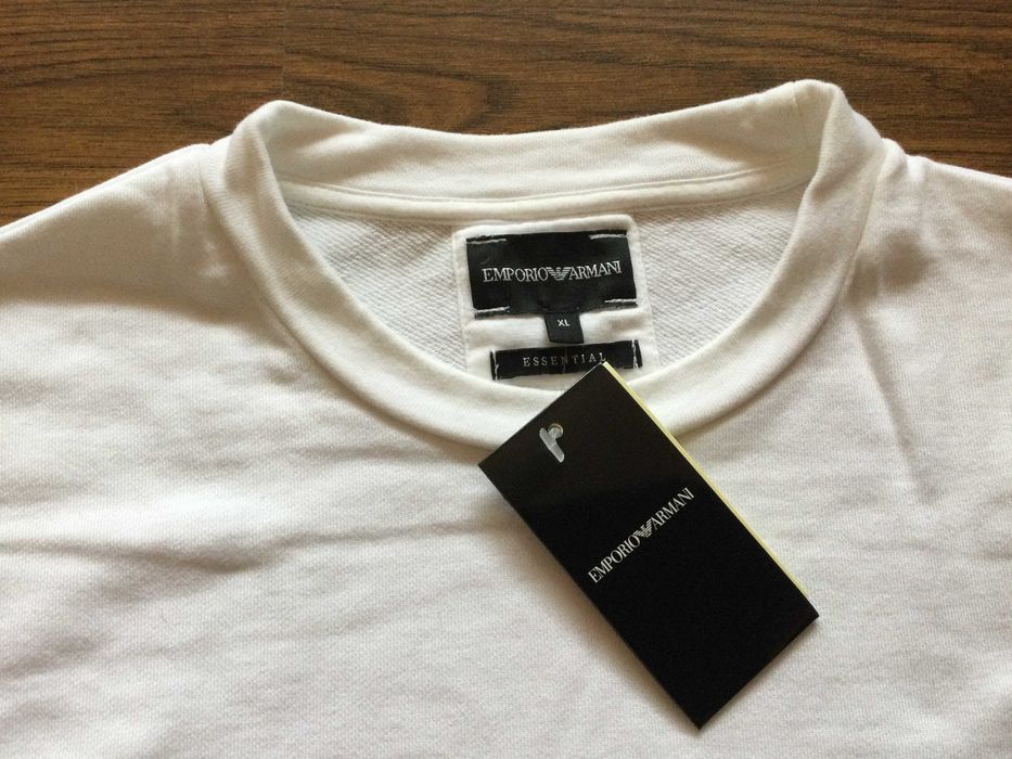 НОВА оригинална бяла памучна фланела блуза EMPORIO ARMANI размер XL