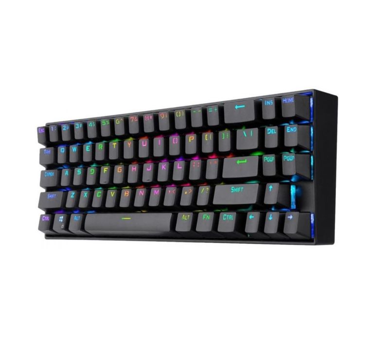 Mеханична клавиатура Redragon - Deimos K599, безжична, Red, RGB, черна