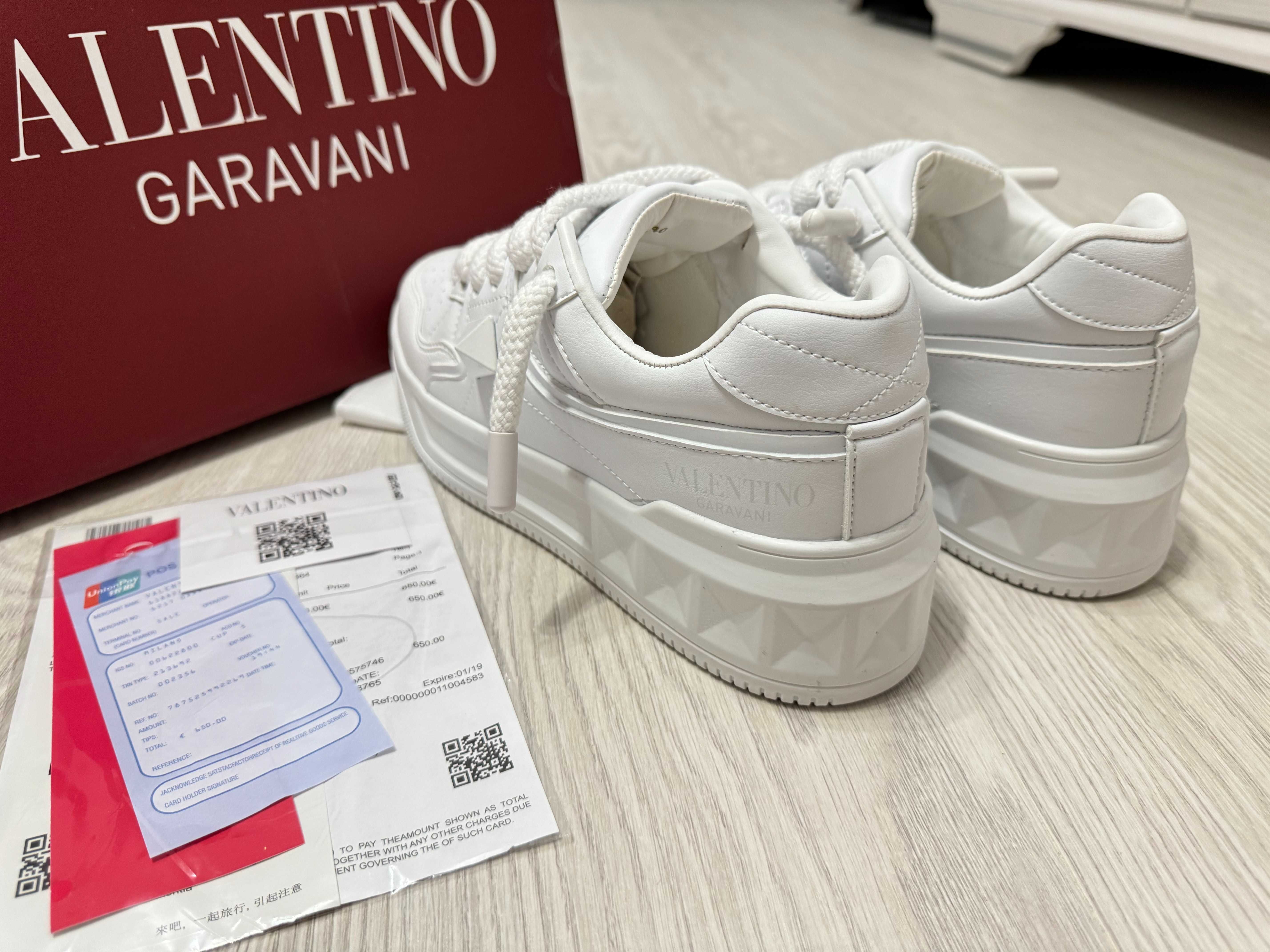 Adidasi Valentino Ga ravani One Stud Low Full Box Albi