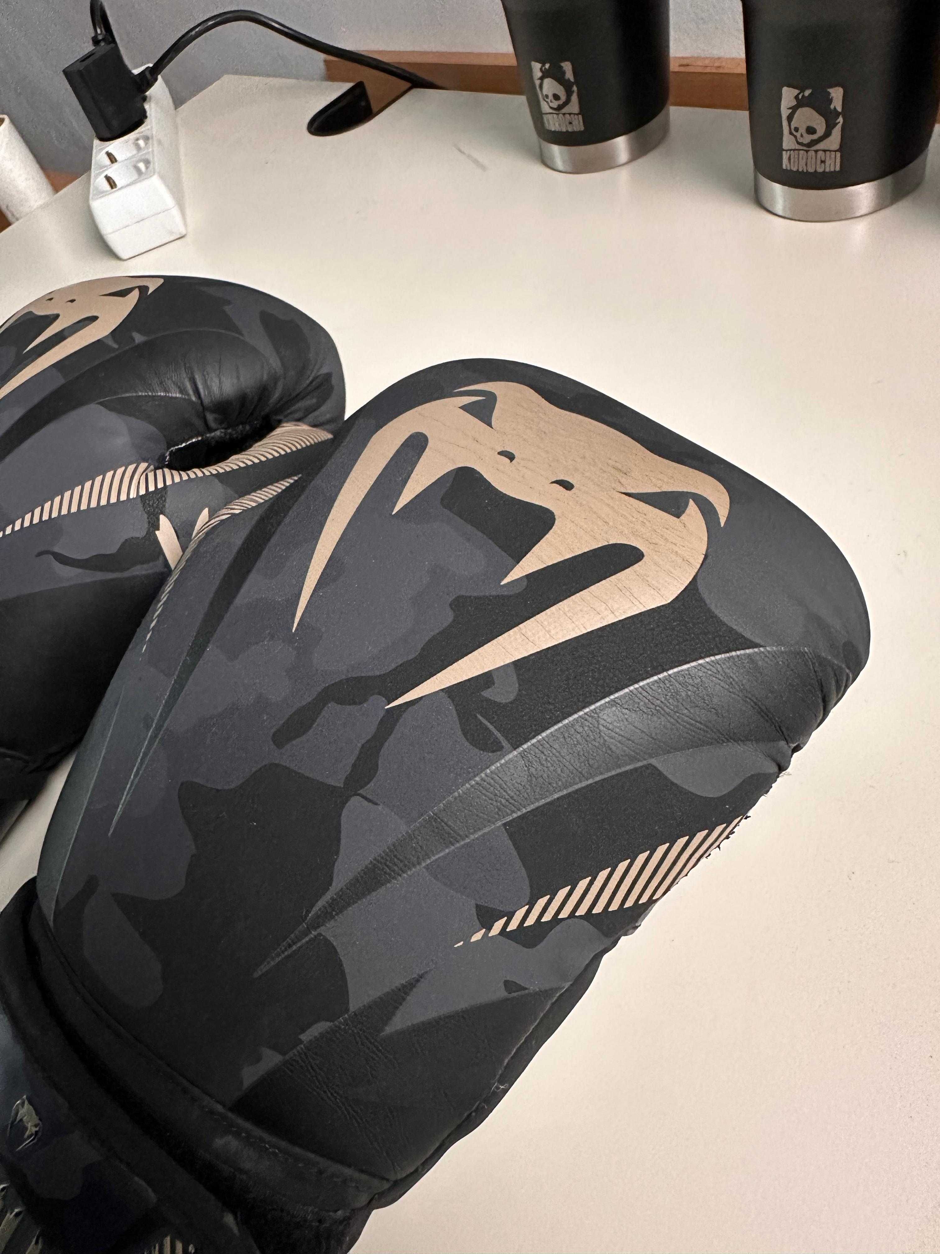 Manuși de box Venum Impact 12 OZ negru-gri