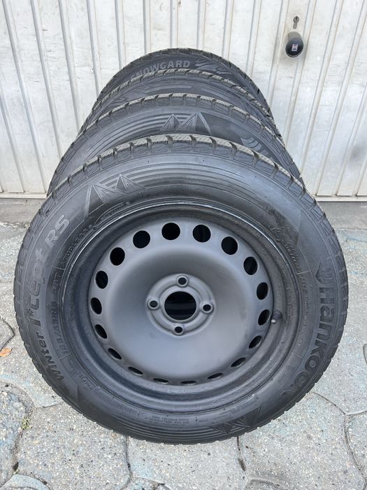 Jante otel 4x100mm, anvelope iarna 185/65 R15 Dacia Logan Renault Opel