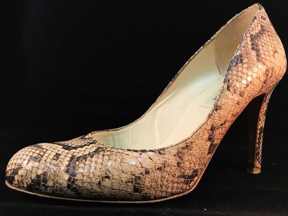 Pantofi de piele, model piele de sarpe, LK Benett, nr 37