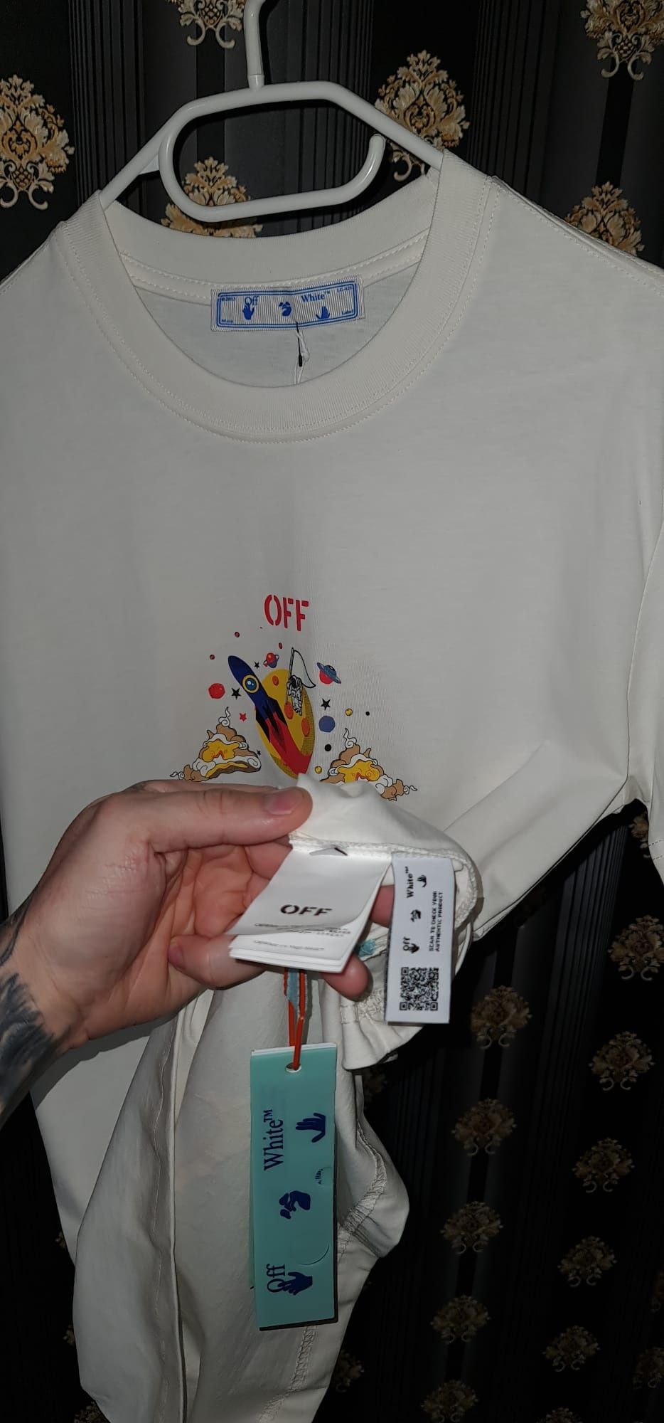 Tricou Off white 2 modele alb