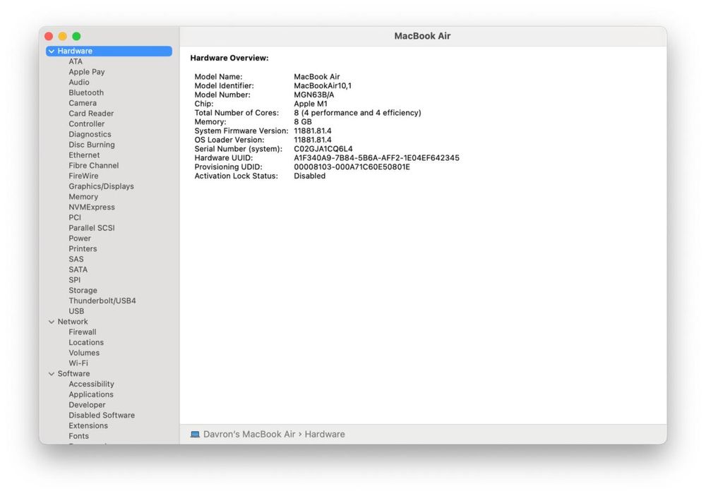 Mac Book Air 2021 13-inch sotiladi