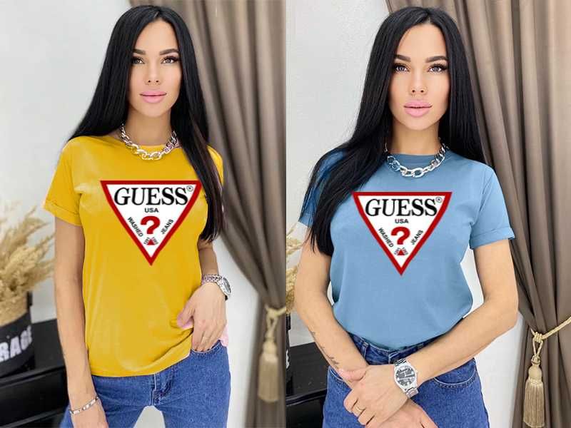 Тениска GUESS принт. Модели размери и цветове