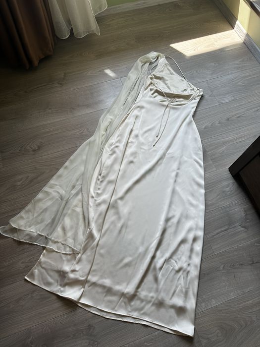 Miss Rosier Therese White Scarf Design Rochie mireasa