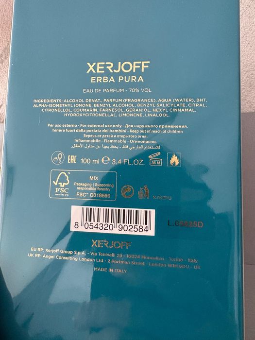 Xerjoff Erba Pura edp 100ml original