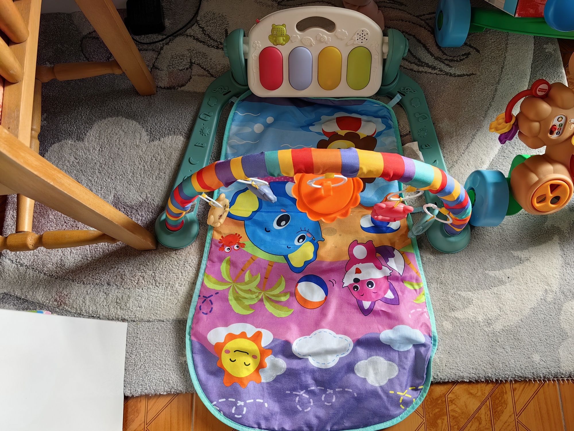 Проходилка тип Walker и активна гимнастика Baby fitness piano