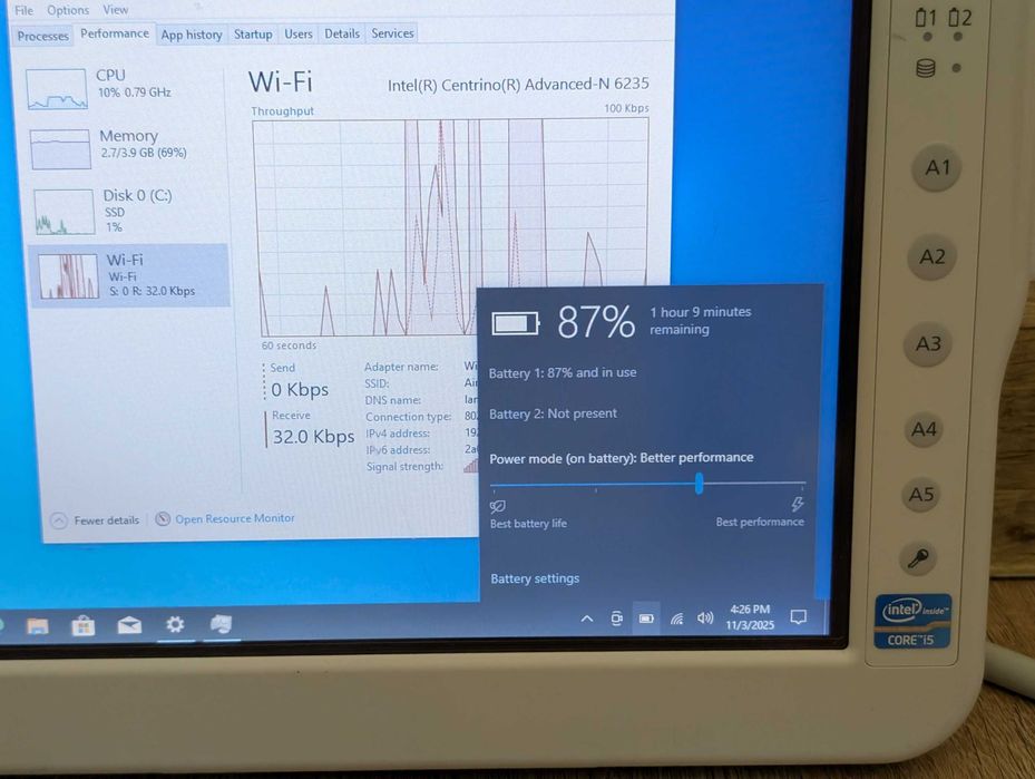 Laptop Panasonic Toughbook H2 cu touchscreen, baterie, încărcător