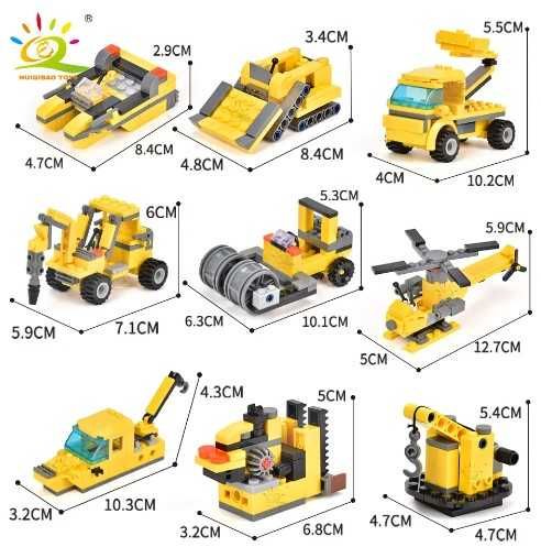 Lego Huiqibao 693 buc 8 în 1 kit de blocuri de construcție