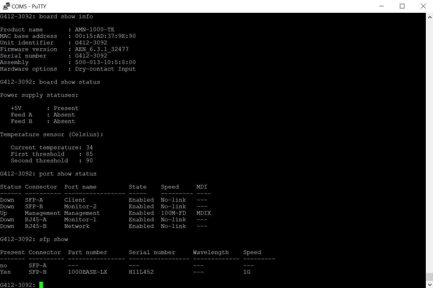 Accedian MetroNID TE - AMN-1000-TE