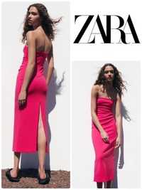 Празнични рокли Zara Зара. Размери XS S M. Черна, цикламена, дантела.