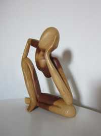 Gânditorul -sculptura abstracta ,vintage -lemn Suar- un cadou deosebit