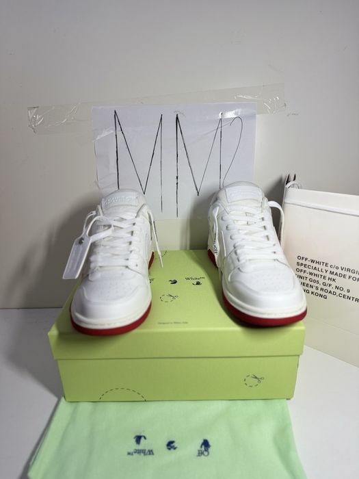 Adidasi sneakers off white ‘’for walking’’ red shoes