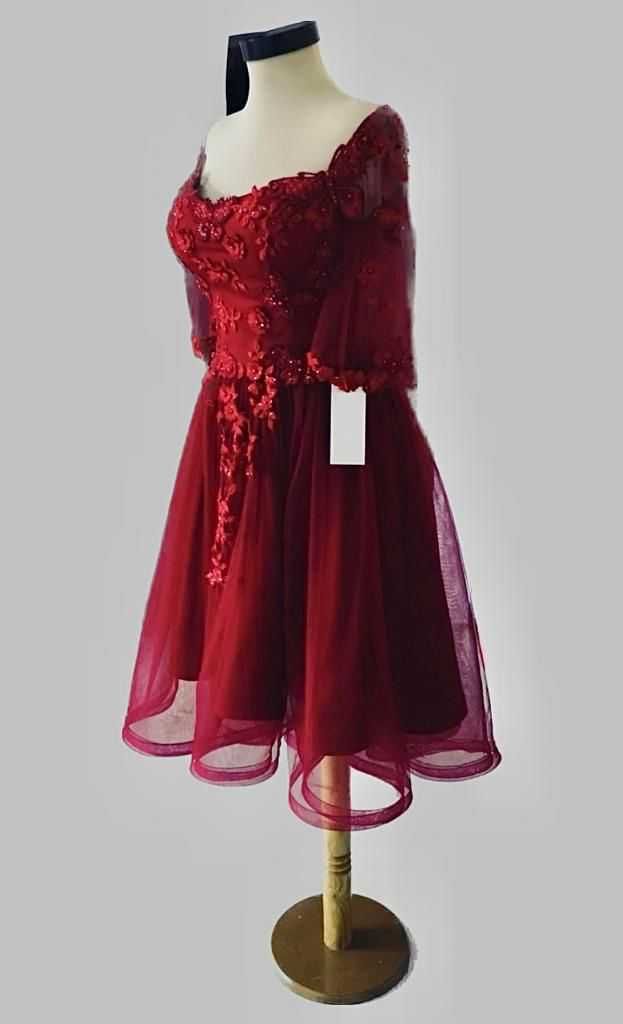 Rochie eleganta de gala rosu bordeaux marimea S
