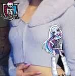 блуза Crop top с пухче