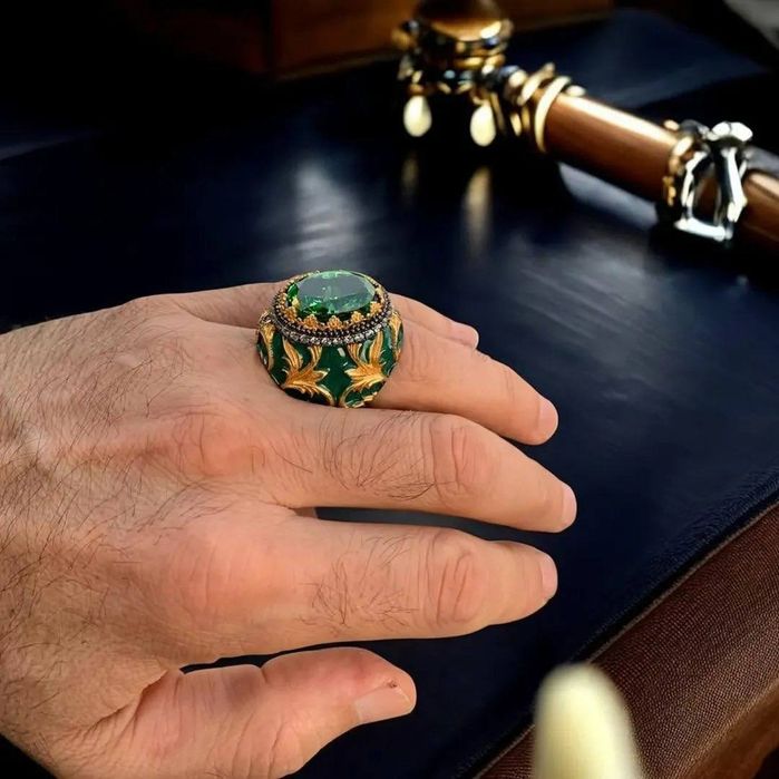 Uzuk 925 proba kumush Barok O'ymakorlik San'ati