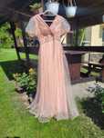 Rochie pentru nuntă ,botez sau bal .Talie 80 cm, Bust90-105 cm ,caisă