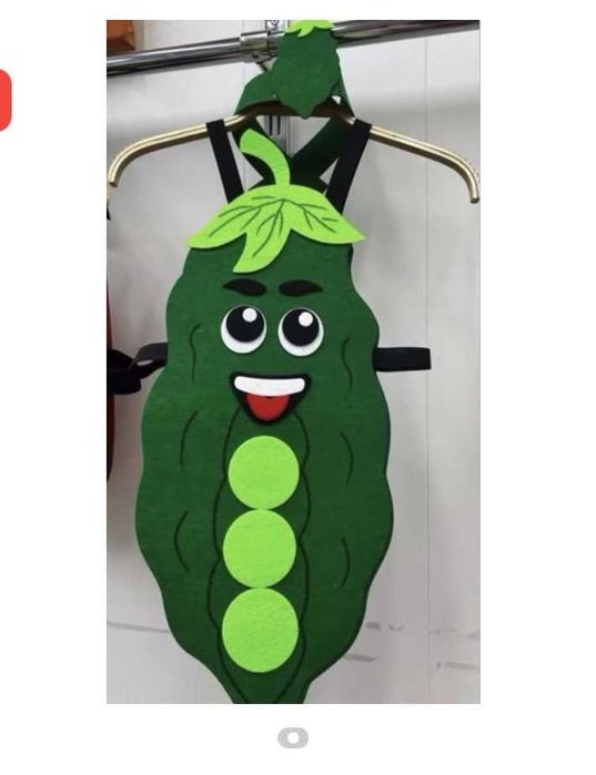 костюм карнавальный детский горошек/фасоль на 4-7 лет