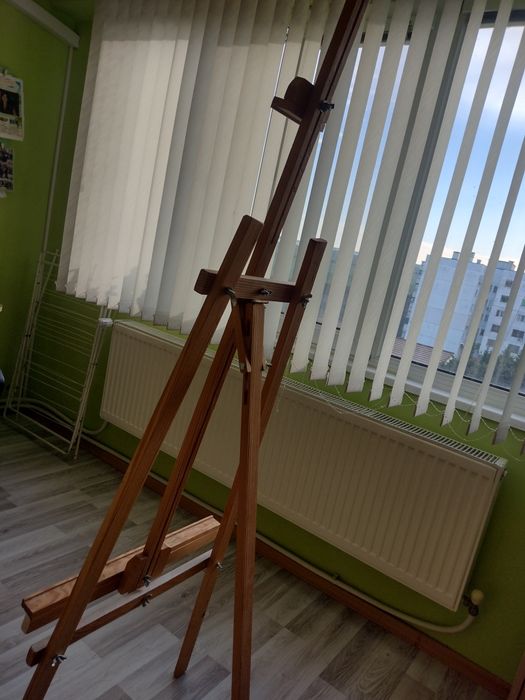 Дървен статив за рисуване, регулируем