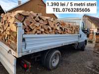 Ofertă! S.C.vinde lemn de foc tăiat si spart 1.390 lei / 5 metri steri